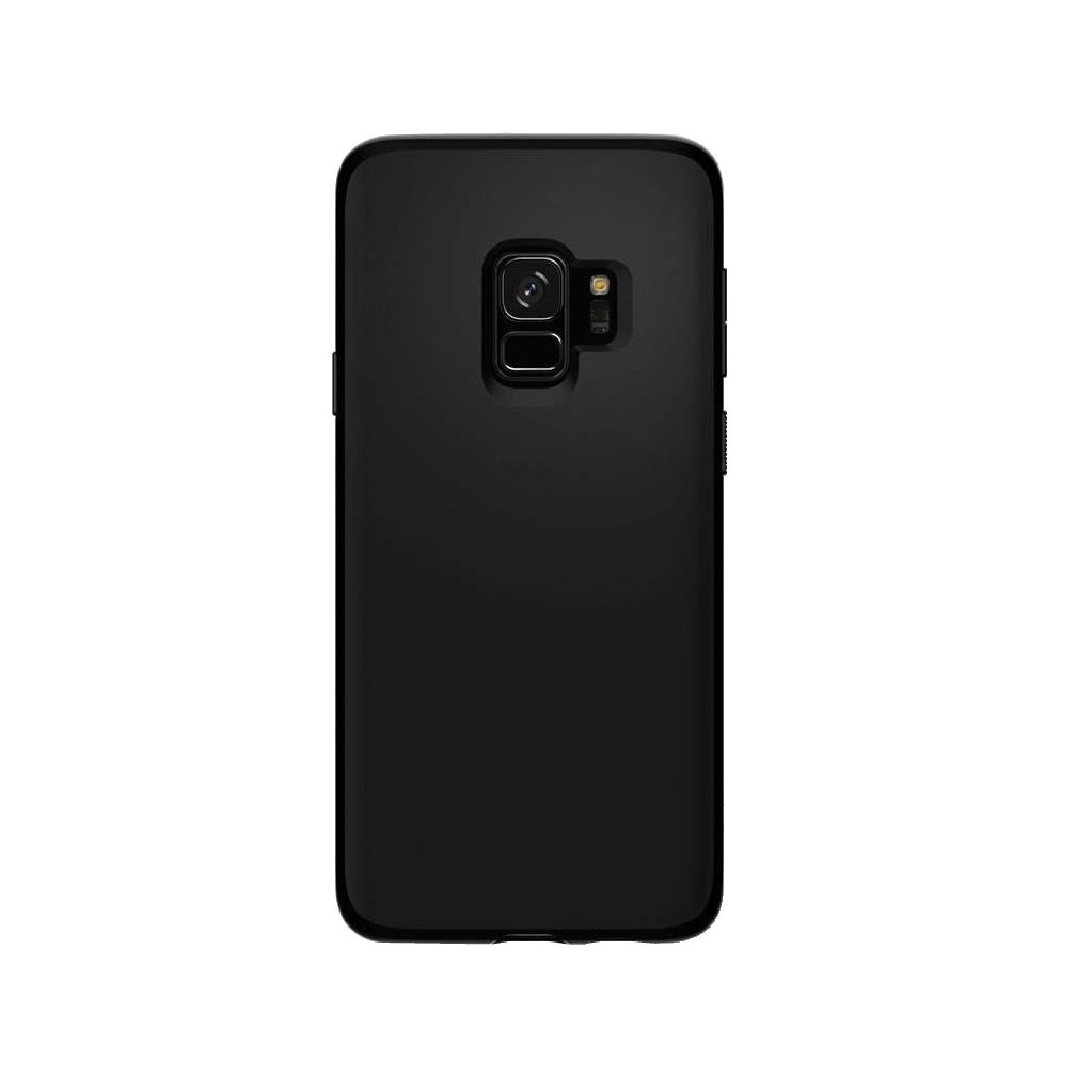 Spigen Liquid Crystal Samsung Galaxy S9 Back Cover Zwart spigen kopen in de aanbieding