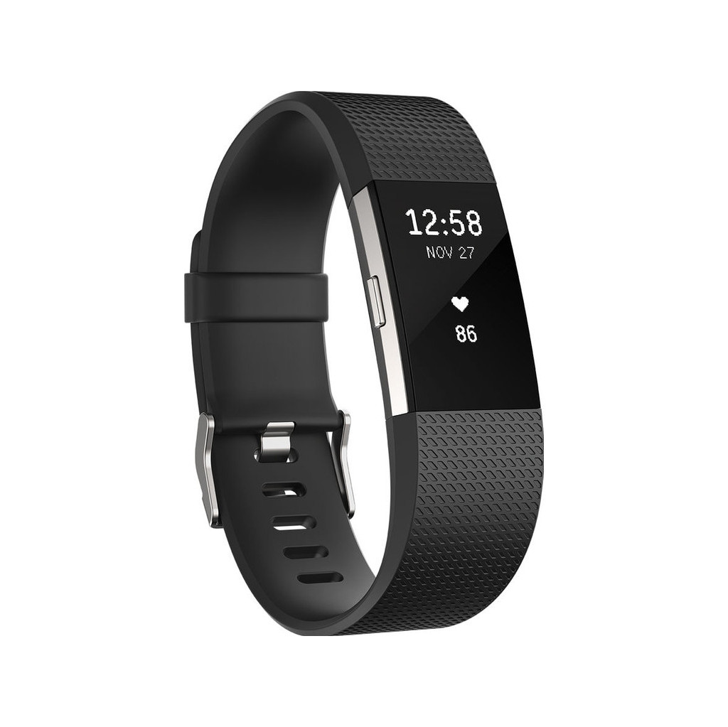 Fitbit Charge 2 Black/Silver - S