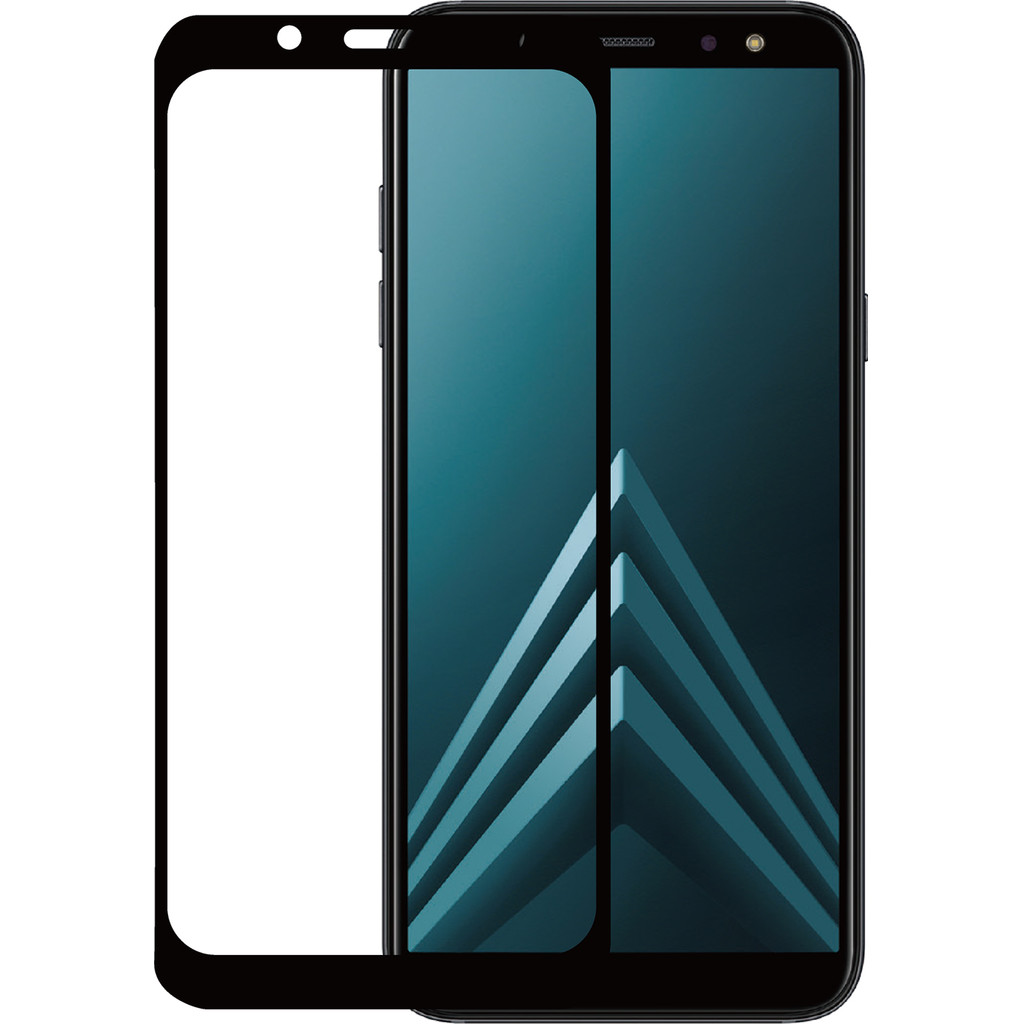Azuri Samsung Galaxy A6 Plus 2018 Screenprotector Gehard Glas Duo Pack Zwart azuri kopen in de aanbieding