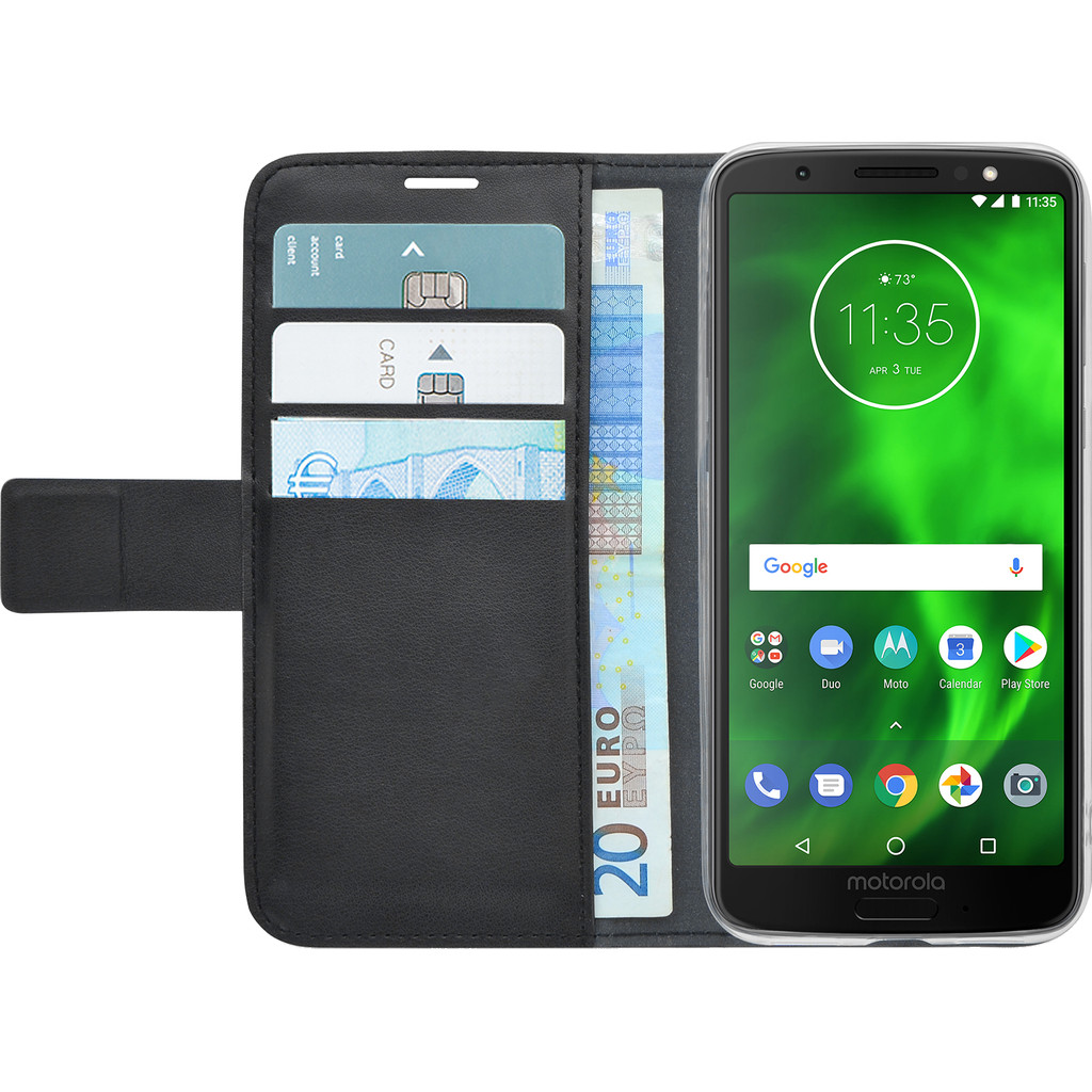 Azuri Wallet Magneet Motorola Moto G6 Book Case Zwart azuri kopen in de aanbieding