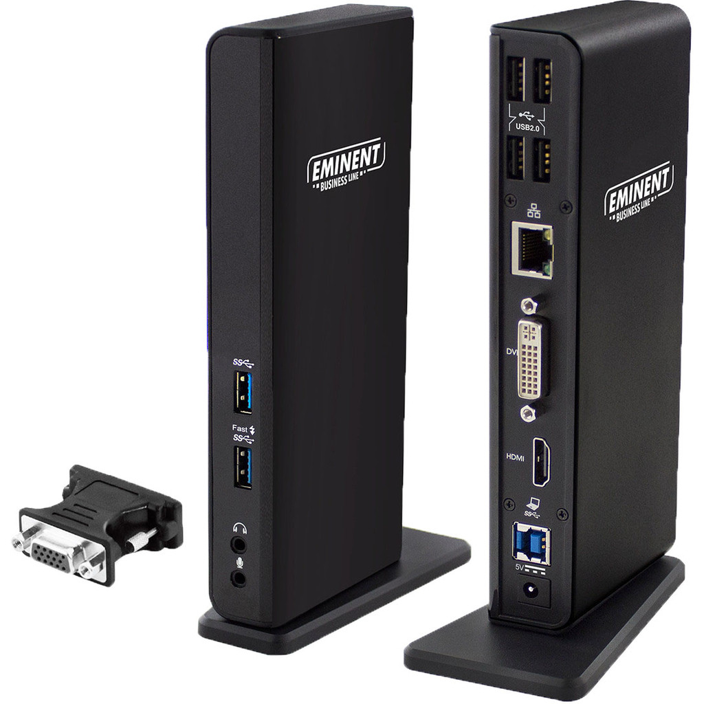 Eminent Dual Display Docking Station Usb 31 Gen1 30 eminent kopen in de aanbieding Eminent Dual Display Docking Station Usb 31 Gen1 30 eminent kopen in de aanbieding