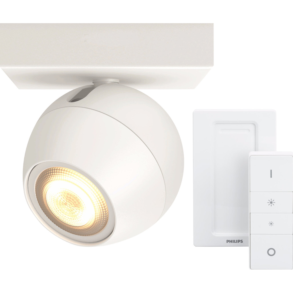 Philips Hue Buckram Spot Wit Met Dimmer philips kopen in de aanbieding