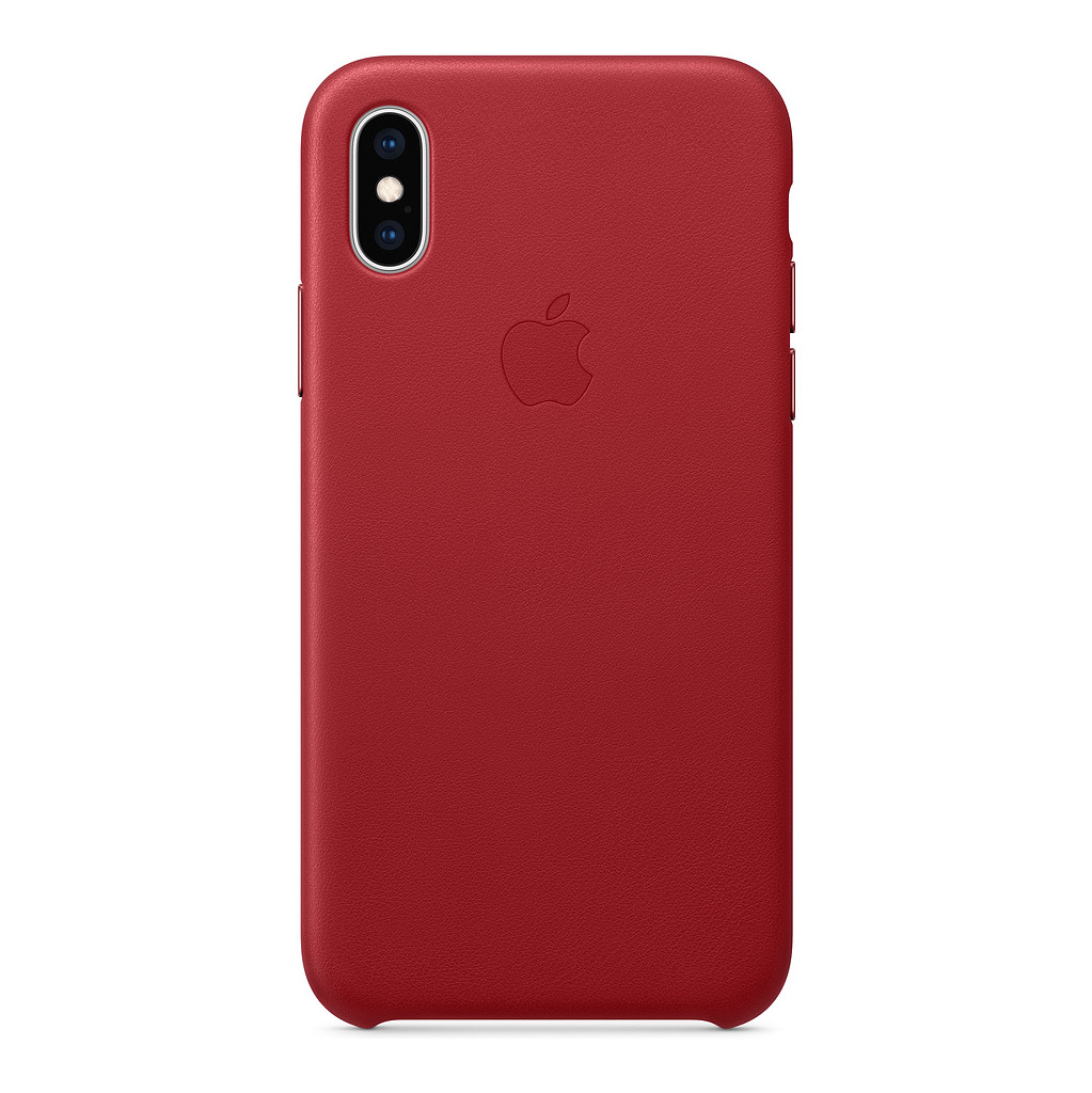 Apple Iphone Xs Max Leather Back Cover Red apple kopen in de aanbieding