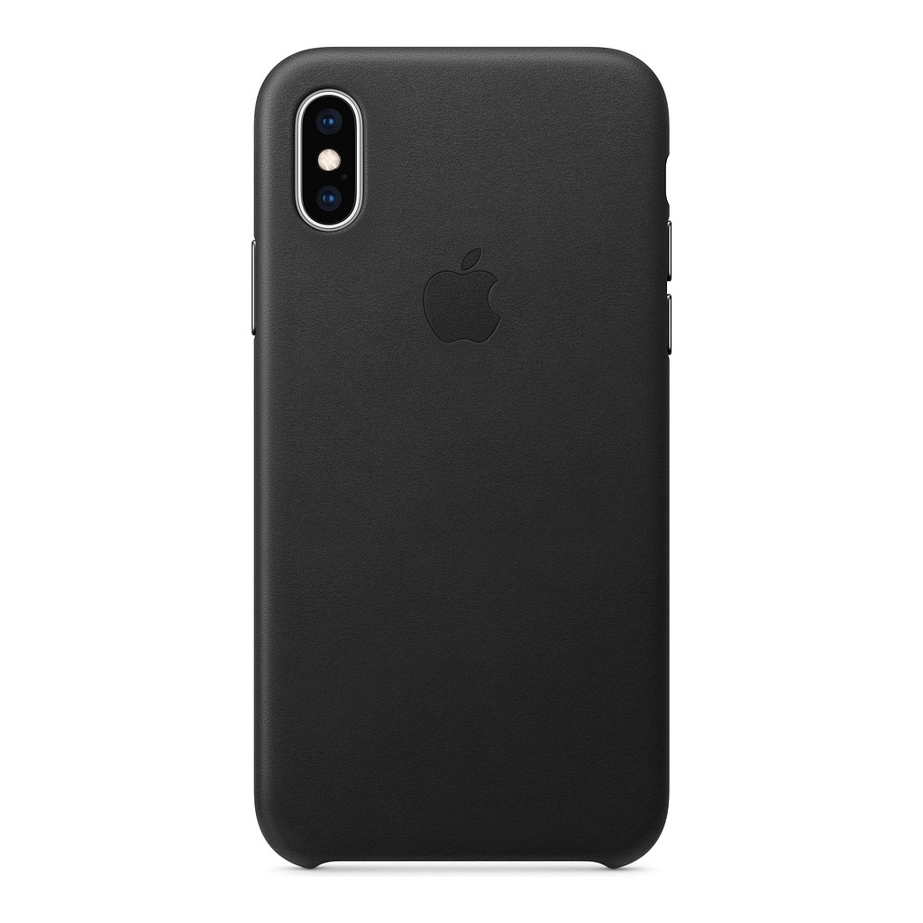 Apple Iphone Xs Max Leather Back Cover Zwart apple kopen in de aanbieding