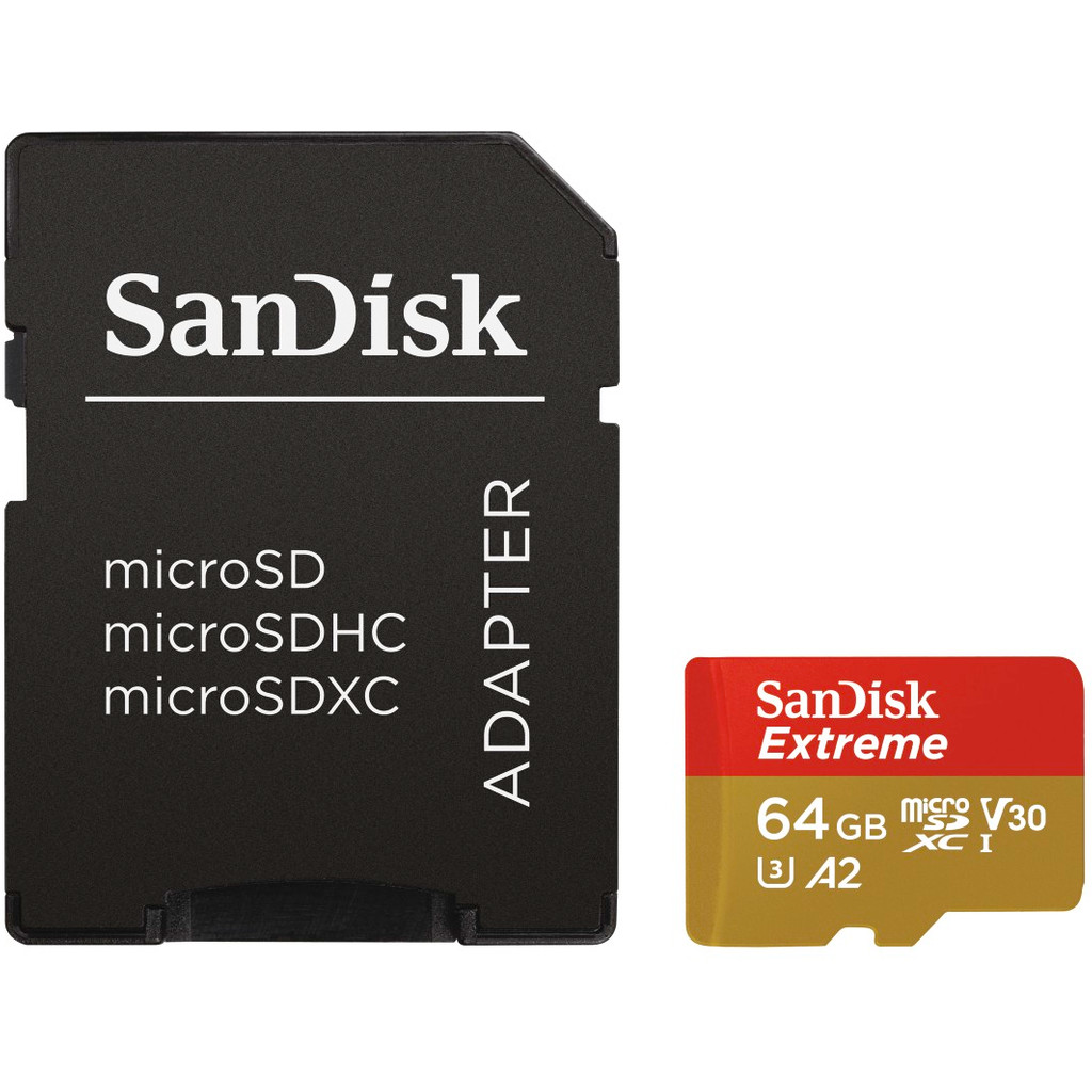 Sandisk Microsdxc Extreme 64 Gb 160Mbs Sd Adapter sandisk kopen in de aanbieding Sandisk Microsdxc Extreme 64 Gb 160Mbs Sd Adapter sandisk kopen in de aanbieding