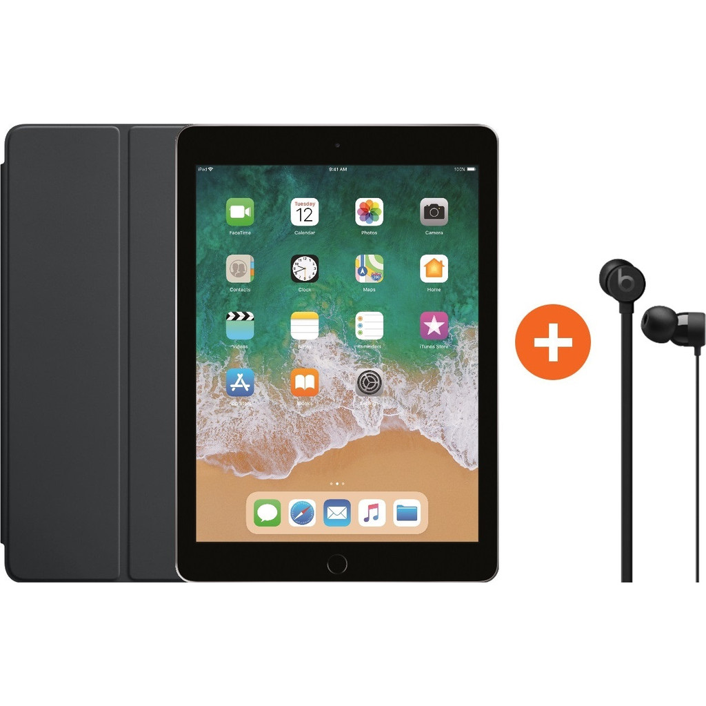 Apple iPad (2018) 128GB Wifi Space Gray + Smart Cover