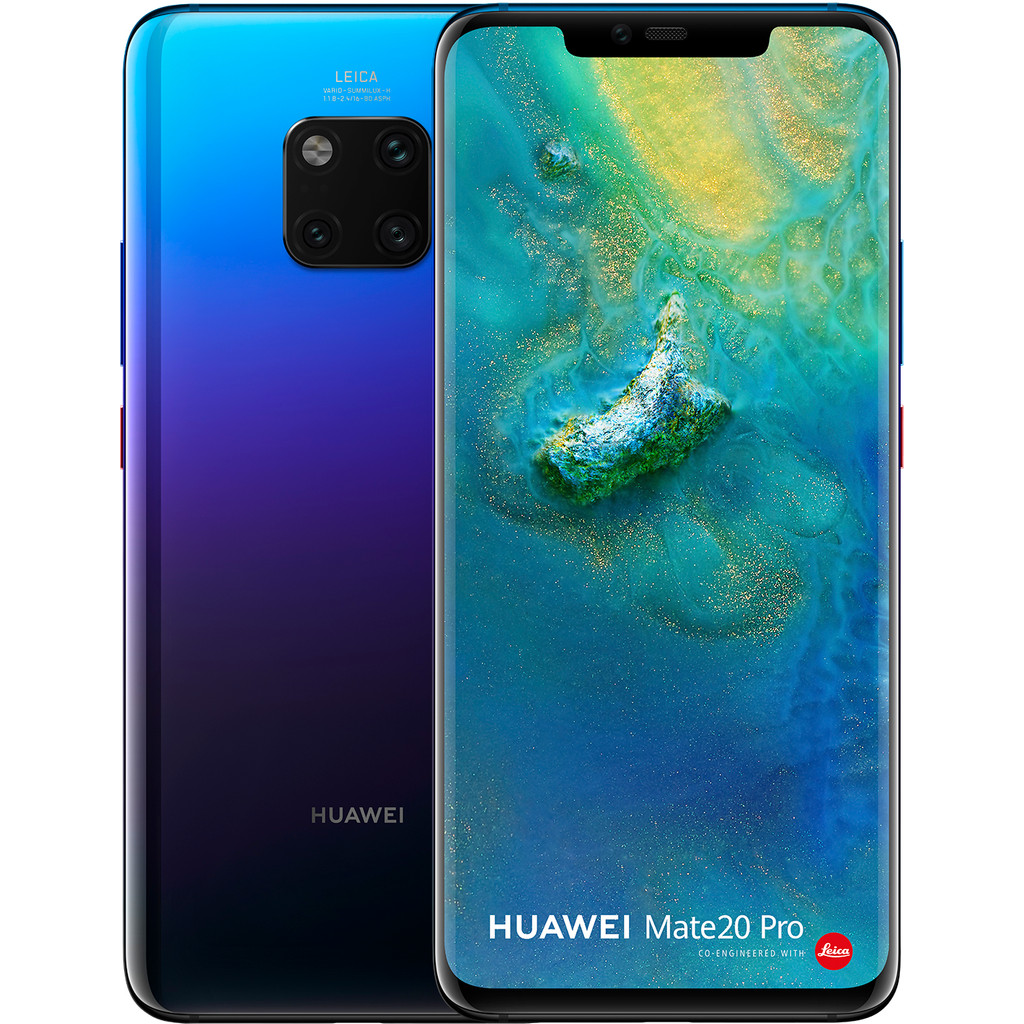 Huawei Mate 20 Pro Paars-128 GB opslagcapaciteit 6,39 inch Quad HD scherm Android 9.0 Pie