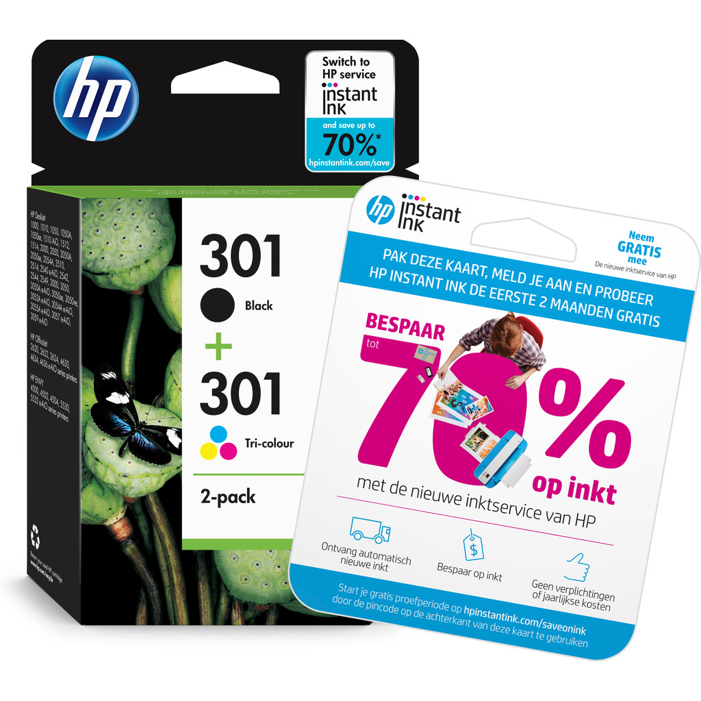 Hp 301 Ink Cartridge Combo Pack N9J72Ae hp kopen in de aanbieding Hp 301 Ink Cartridge Combo Pack N9J72Ae hp kopen in de aanbieding