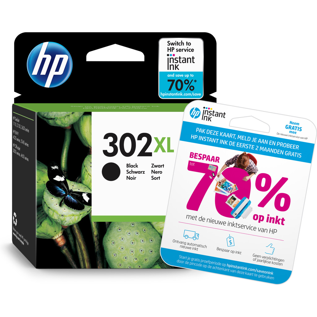 Hp 302 Cartridge Zwart Xl F6U68Ae hp kopen in de aanbieding Hp 302 Cartridge Zwart Xl F6U68Ae hp kopen in de aanbieding