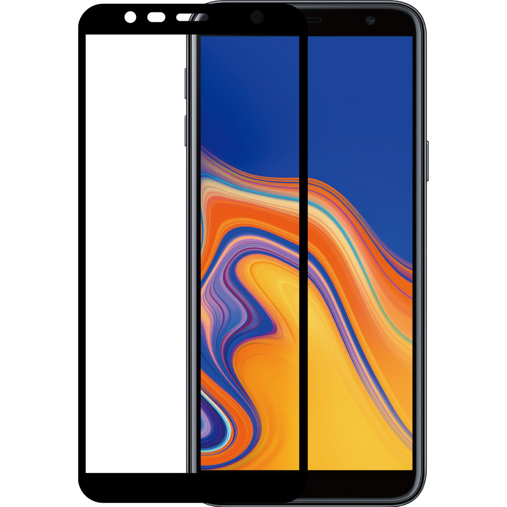 Azuri Gehard Glas Samsung Galaxy J4 Plus Screenprotector Zwart azuri kopen in de aanbieding