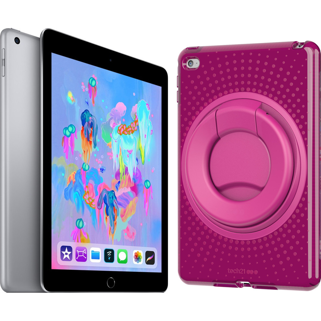 Apple iPad (2018) 32 GB Wifi + Evo Play2 Back Cover Roze