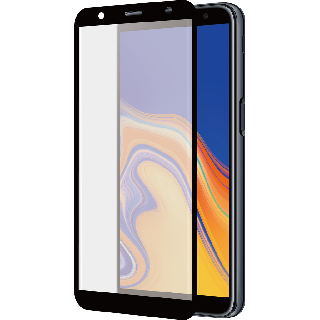Azuri Curved Gehard Glas Samsung Galaxy J6 Plus Screenprotector Zwart azuri kopen in de aanbieding