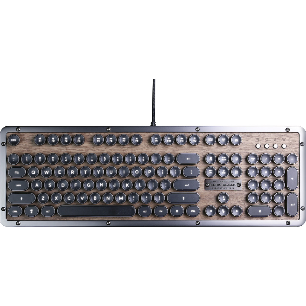 Azio Retro Classic Bluetooth En Usb Toetsenbord Qwerty azio kopen in de aanbieding Azio Retro Classic Bluetooth En Usb Toetsenbord Qwerty azio kopen in de aanbieding