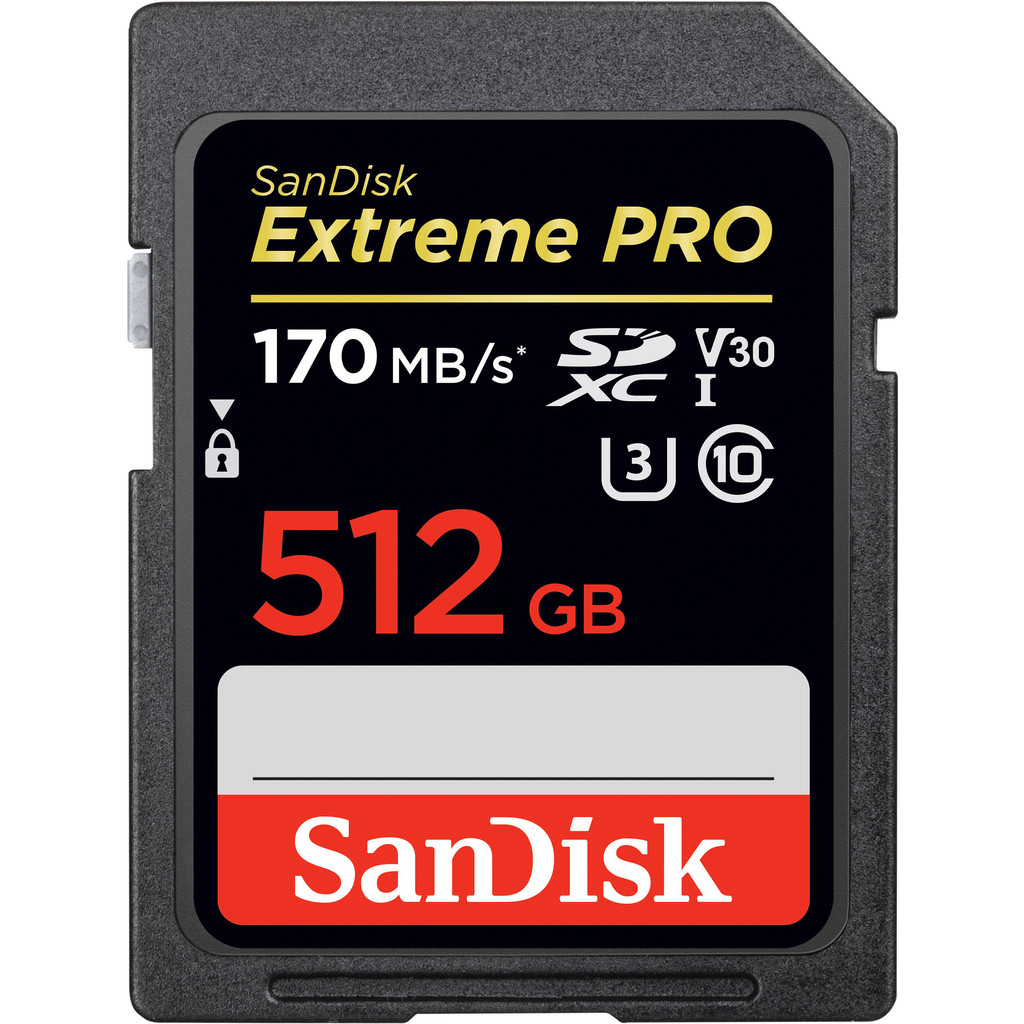 Sandisk Sdxc Extreme Pro 512 Gb 170Mb sandisk kopen in de aanbieding