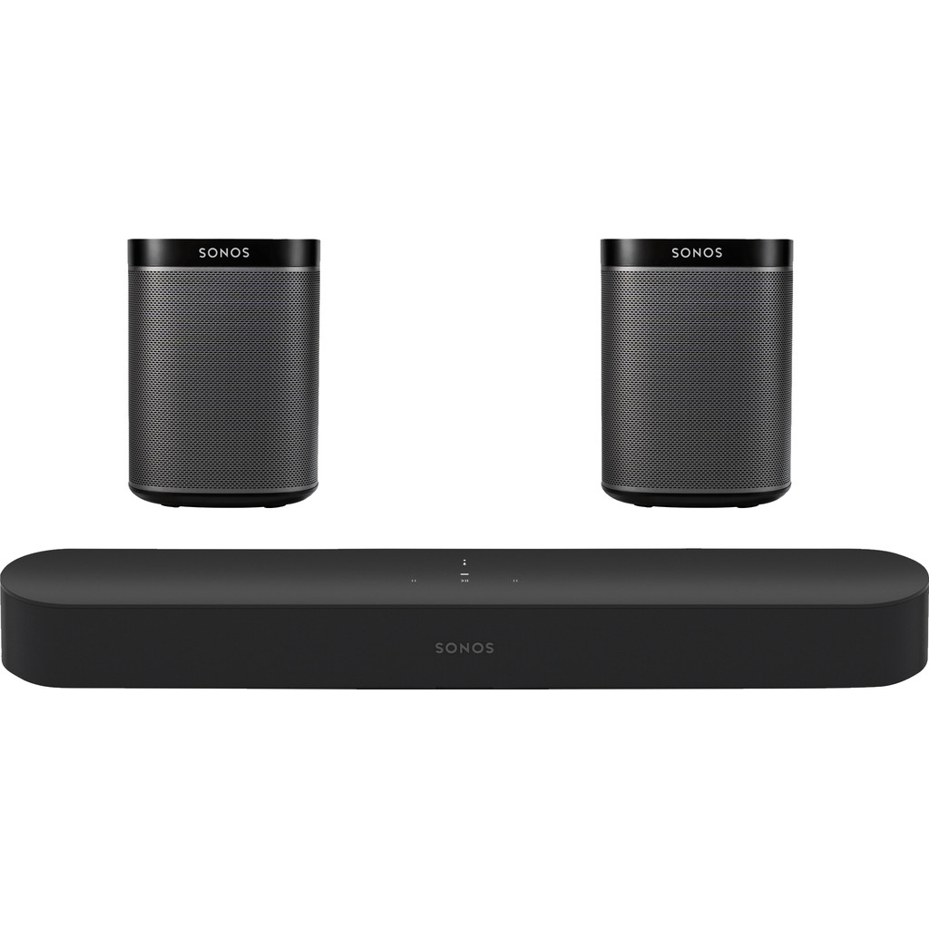 Sonos 50 Beam Play1 2X Zwart sonos kopen in de aanbieding