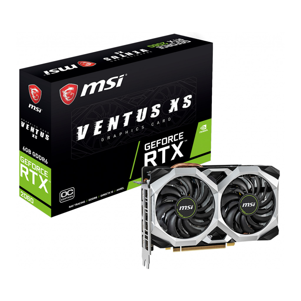 MSI Geforce 6GB D6 RTX 2060 Ventus XS 6G OC