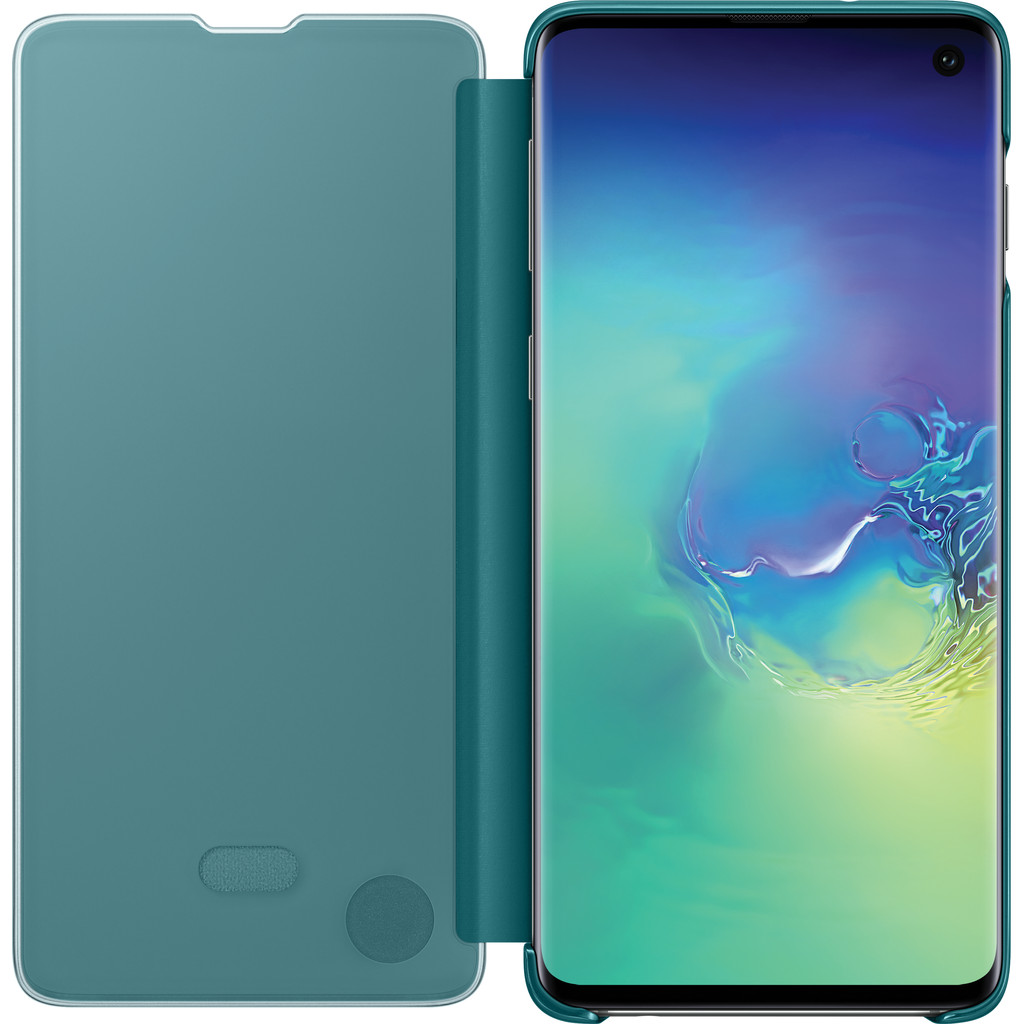 Samsung Galaxy S10 Clear View Cover Book Case Groen samsung kopen in de aanbieding Samsung Galaxy S10 Clear View Cover Book Case Groen samsung kopen in de aanbieding
