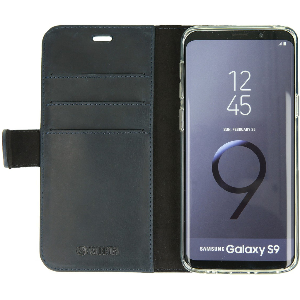 Valenta Booklet Classic Luxe Vintage Galaxy S9 Book Case Blauw valenta kopen in de aanbieding
