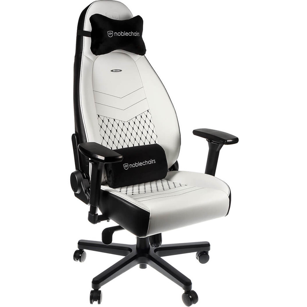 Noblechairs ICON Gaming Stoel PU Faux Leather whiteblack Noblechairs HERO Gaming Stoel PU Faux Leather black white