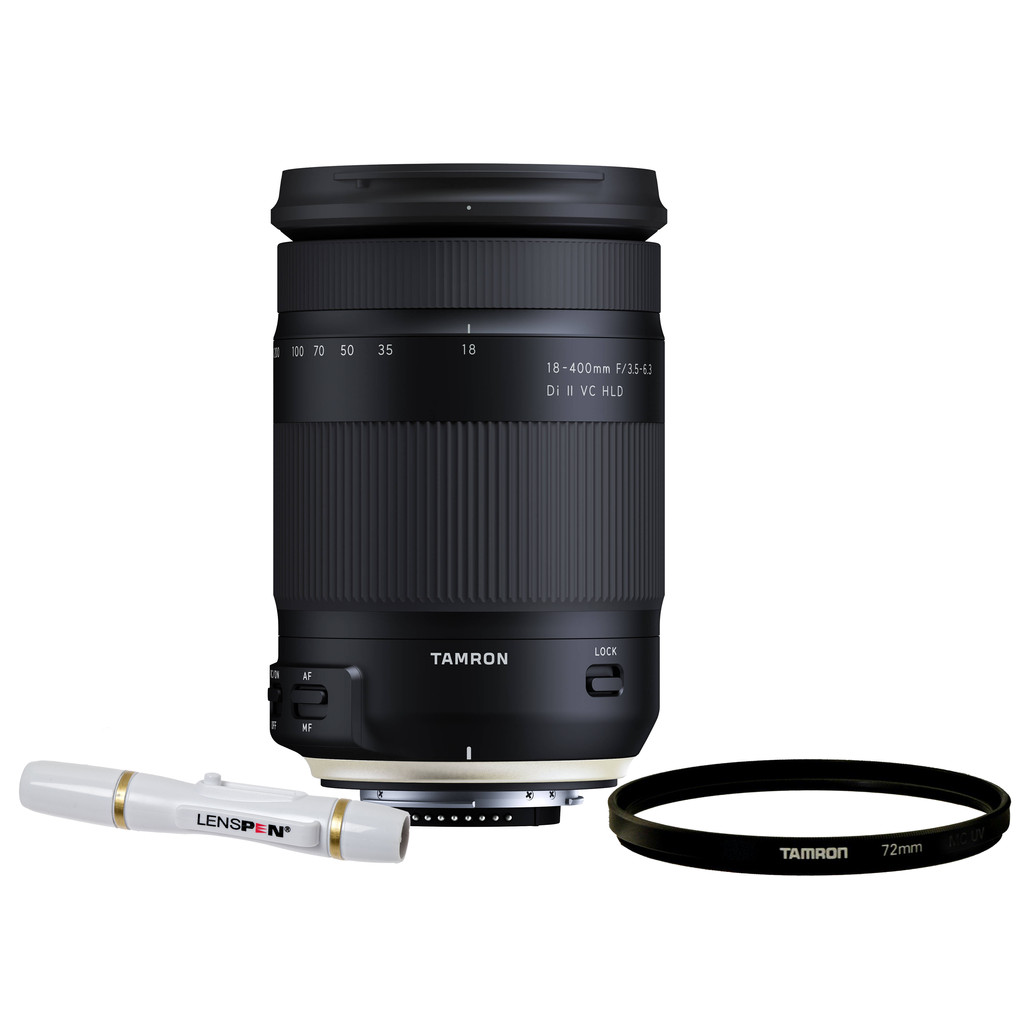 Tamron 18-400mm f/3.5-6.3 Di II VC HLD Canon EF + UV-Filter 72mm + Elite Lenspen