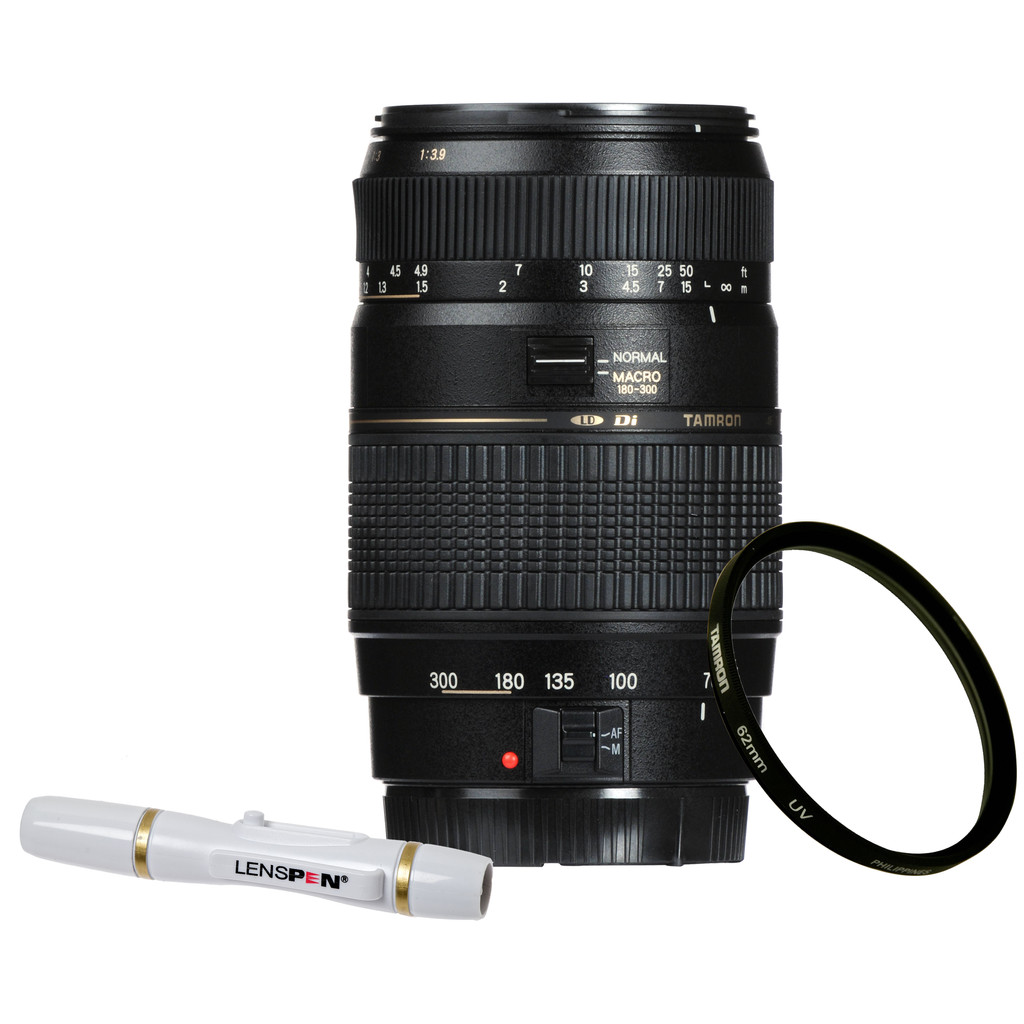 Tamron AF 70-300mm f/4.0-5.6 Di LD Canon EF + UV-Filter 62mm + Elite Lenspen