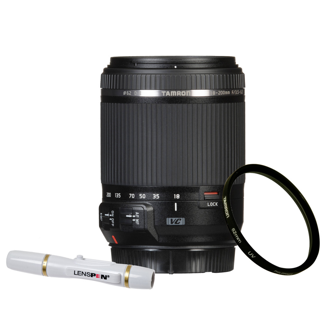 Tamron 18-200mm f/3.5-6.3 Di II VC Nikon F + UV-Filter 62mm + Elite Lenspen