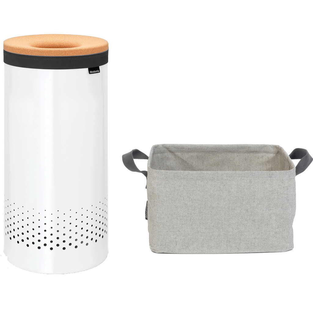 Brabantia Wasbox 35 liter kurk wit Wasmand Opvouwbaar 35 liter
