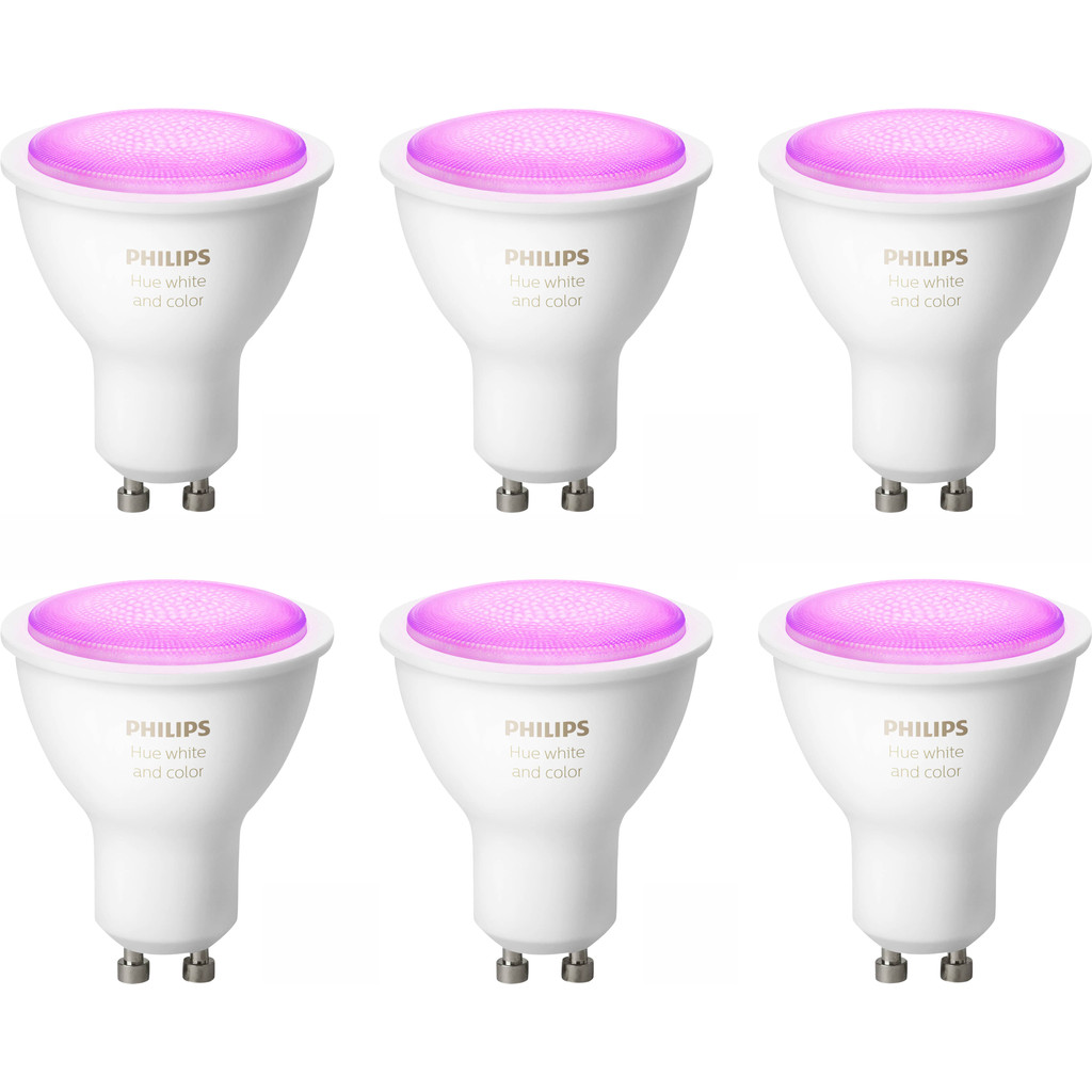 Philips Hue White and Color GU10 Bluetooth 6 pack