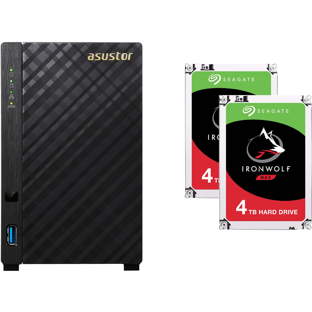 Asustor AS3102T v2 + Seagate Ironwolf ST4000VN008 4 TB Duo Pack
