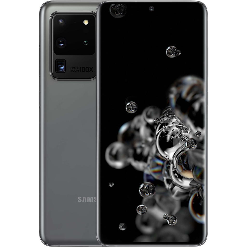 Samsung Galaxy S20 Ultra 128GB Grijs 5G-128 GB opslagcapaciteit 6,9 inch quad hd scherm Android 10.0