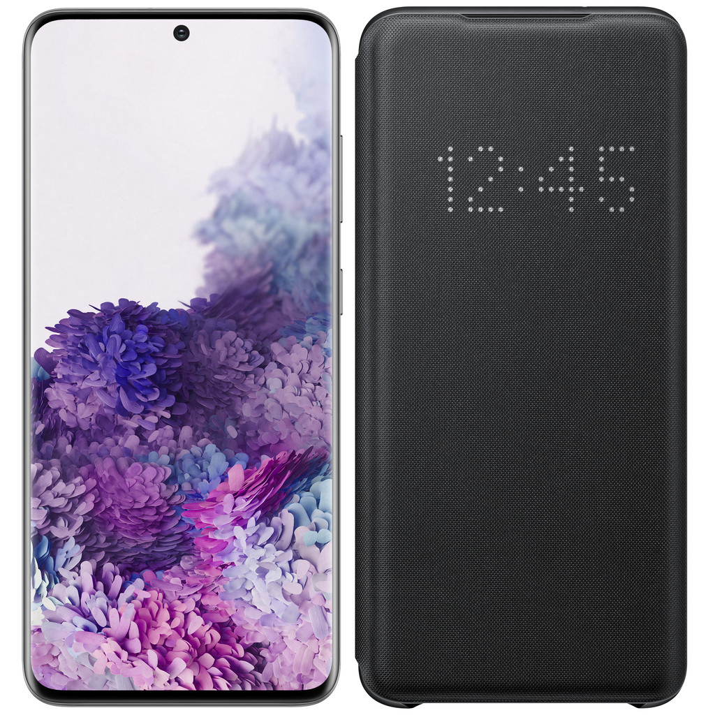 Samsung Galaxy S20 128GB Grijs 5G + Samsung LED View Cover Zwart-128 GB opslagcapaciteit 6,2 inch quad hd scherm Android 10