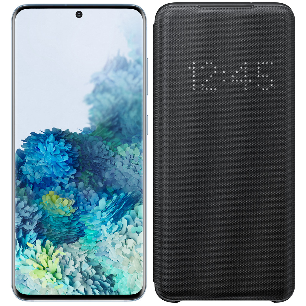 Samsung Galaxy S20 128GB Blauw 5G + Samsung LED View Cover Zwart-128 GB opslagcapaciteit 6,2 inch quad hd scherm Android 10