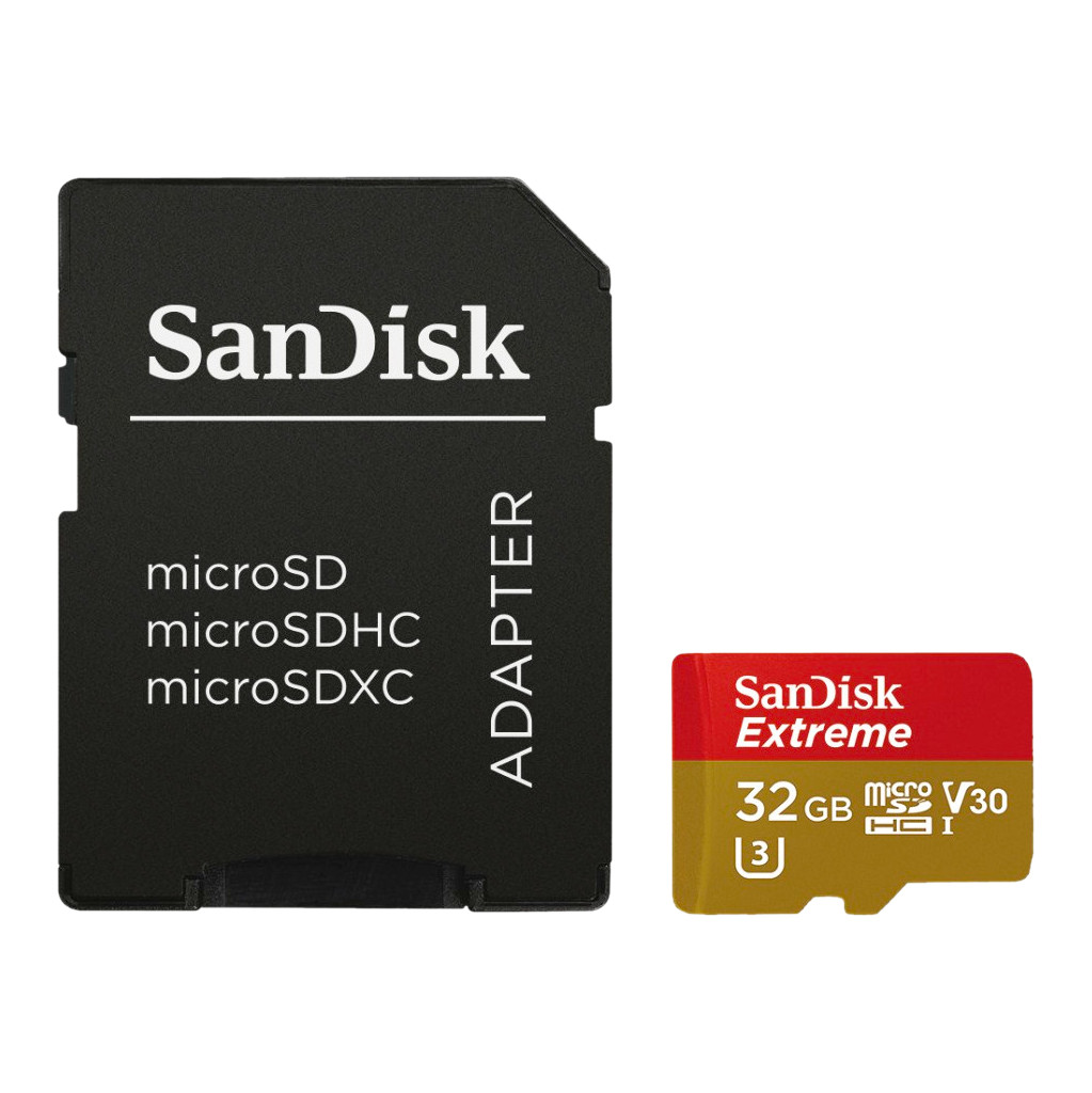SanDisk microSDHC Extreme 32GB 100MB/s CL10 + SD adapter