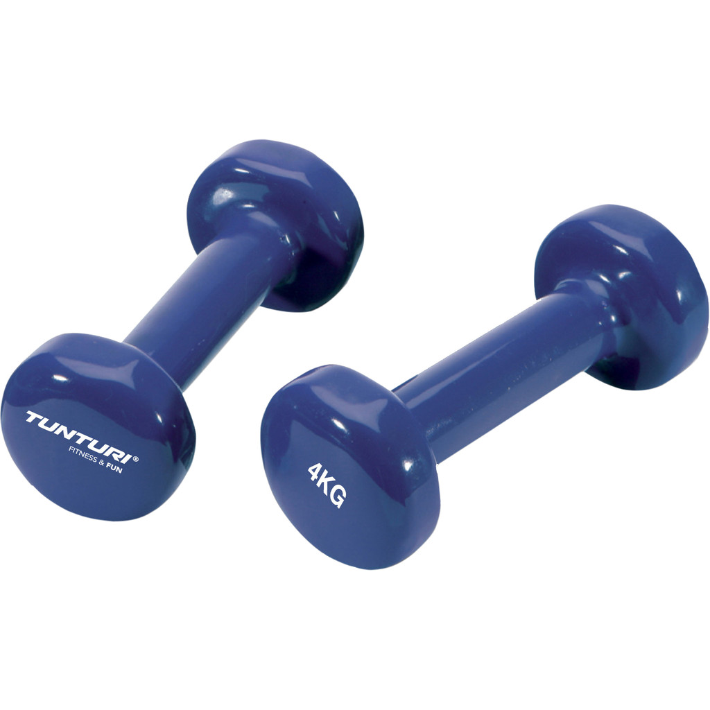 Tunturi Vinyl Dumbbells 2x 4 kg Blue
