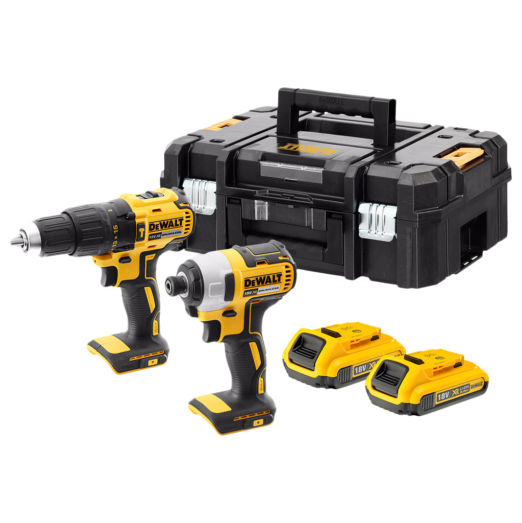 Afbeelding van product DeWalt  DCK2060D2T Accu Combiset 18v 2.0Ah Li-ion in Koffer - DCD778 + DCF787