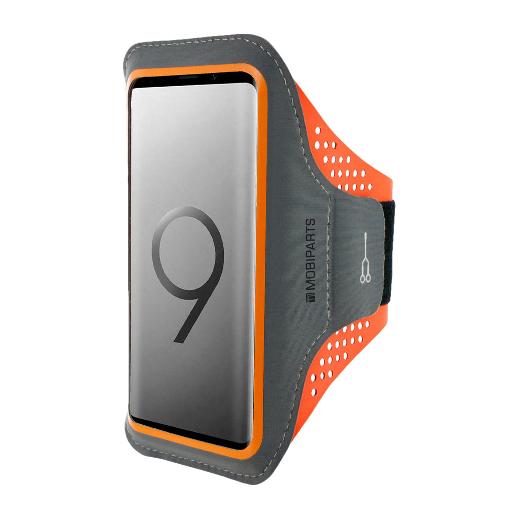 Mobiparts Comfort Fit Sportarmband Samsung Galaxy S9 Oranje