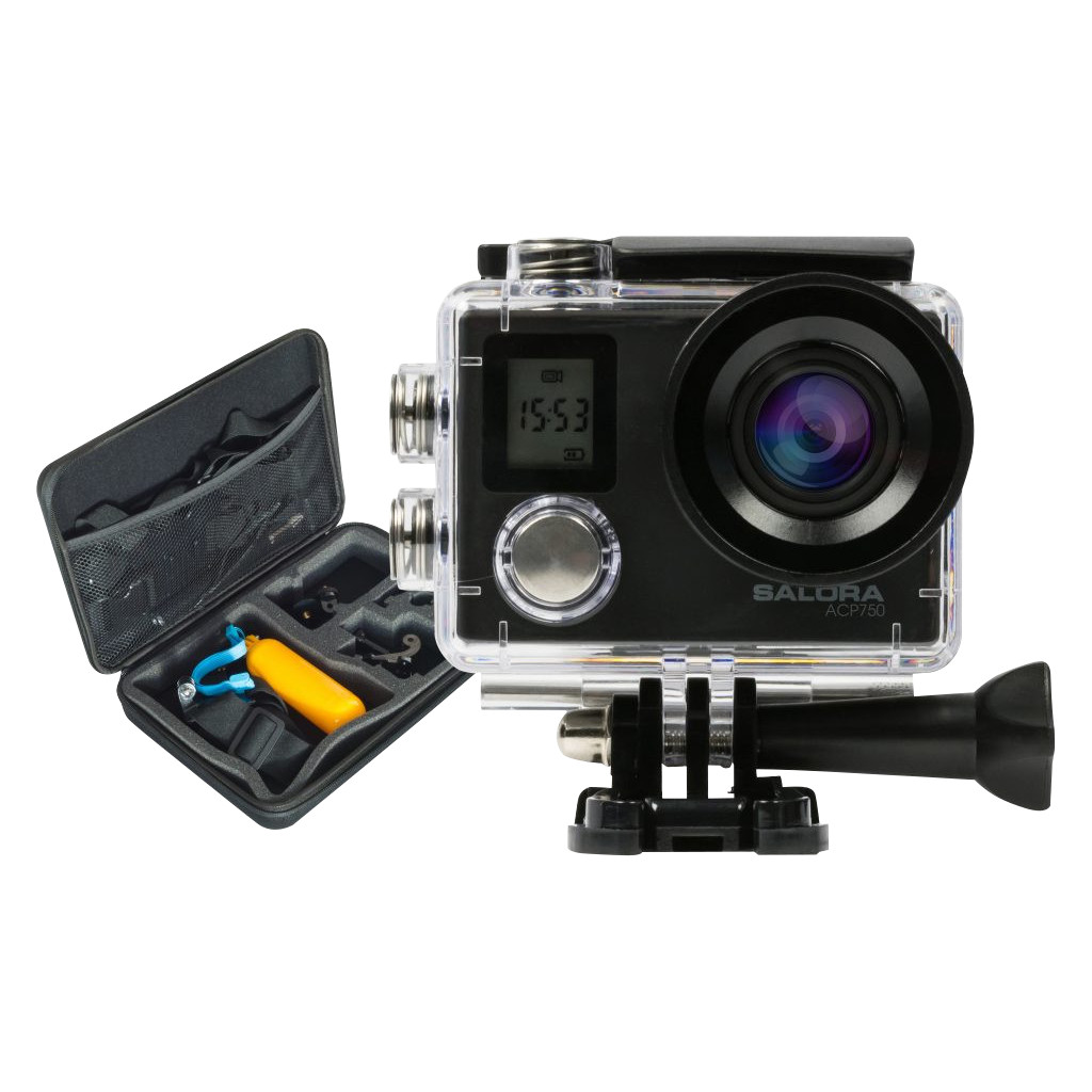 Salora ACP750-4K met 30 frames per seconde 16 megapixel foto's Met waterdichte behuizing