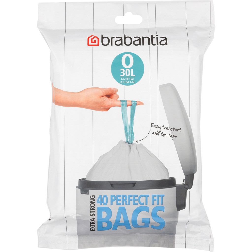 Brabantia Vuilniszakken Code O 30 Liter(40 stuks )