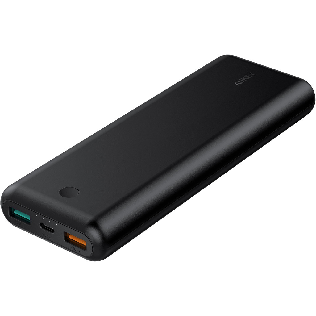 Aukey Powerbank 20.100 mAh Power Delivery + Quick Charge Zwart