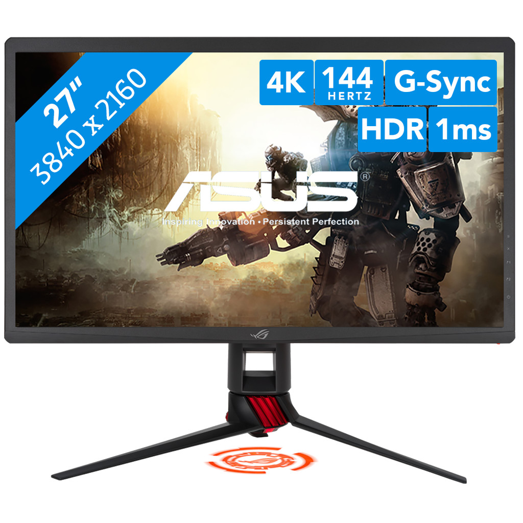 ASUS ROG Strix XG27UQ-27 inch 3840 x 2160 resolutie Displayport, hdmi, usb a, hoofdtelefoon