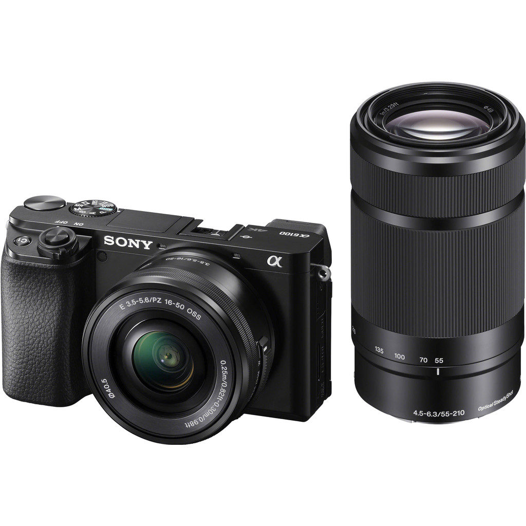 Sony Alpha A6100 + 16-50mm f/3.5-5.6 OSS + 55-210mm f/4.5-6.3 OSS