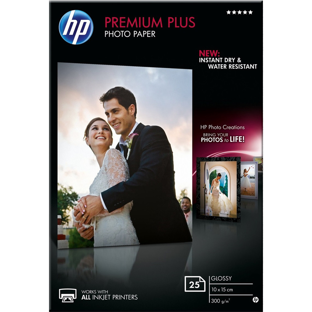HP Premium Glossy Foto Papier 25 Vel (10 x 15)