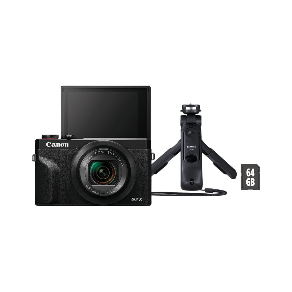 Canon G7 X Mark III Zwart - Vlogkit-20,1 megapixel CMOS sensor  4,2x optische zoom  Livestreamen via wifi en bluetooth