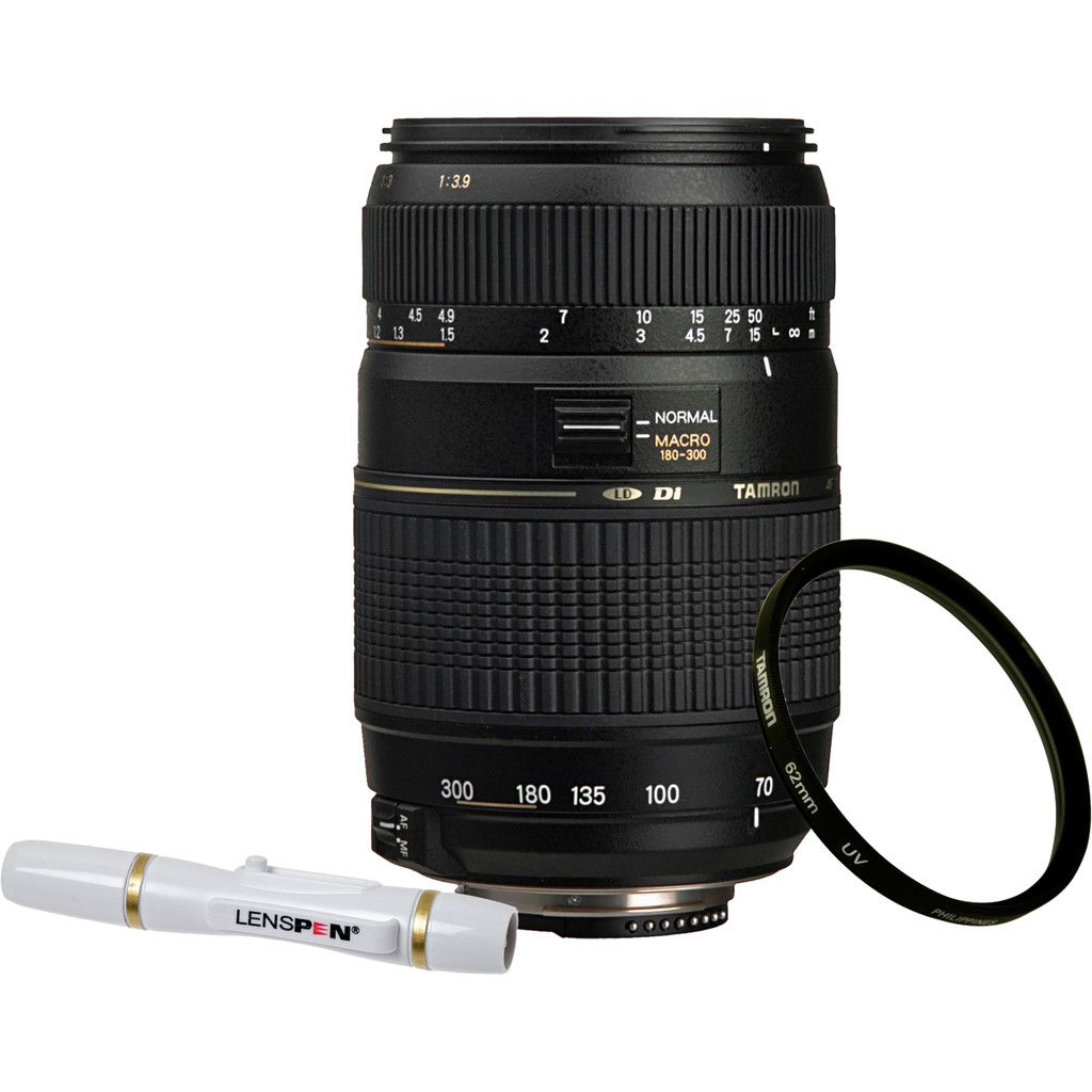 Tamron AF D 70 300mm f 4 0 5 6 Di LD Nikon FX UV Filter 62mm Elite Lenspen