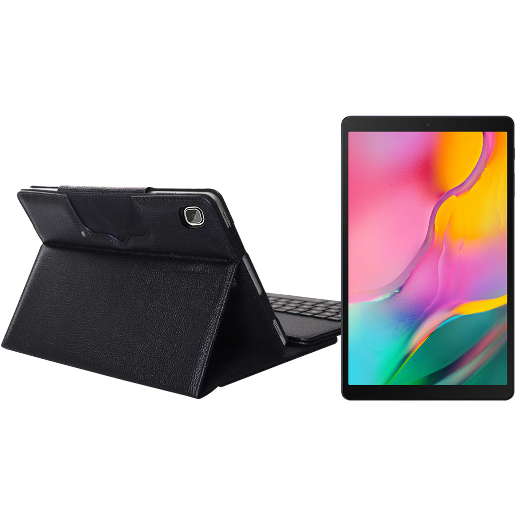 Samsung Galaxy Tab A 10.1 (2019) Wifi 32 GB Zwart + Just in Case Keyboard Book Case