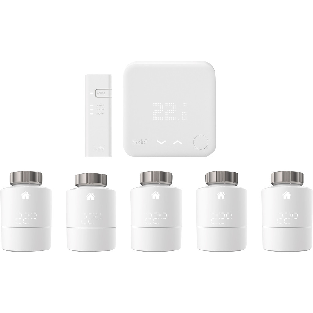Tado Slimme Thermostaat V3 startpakket 5 radiatorknoppen