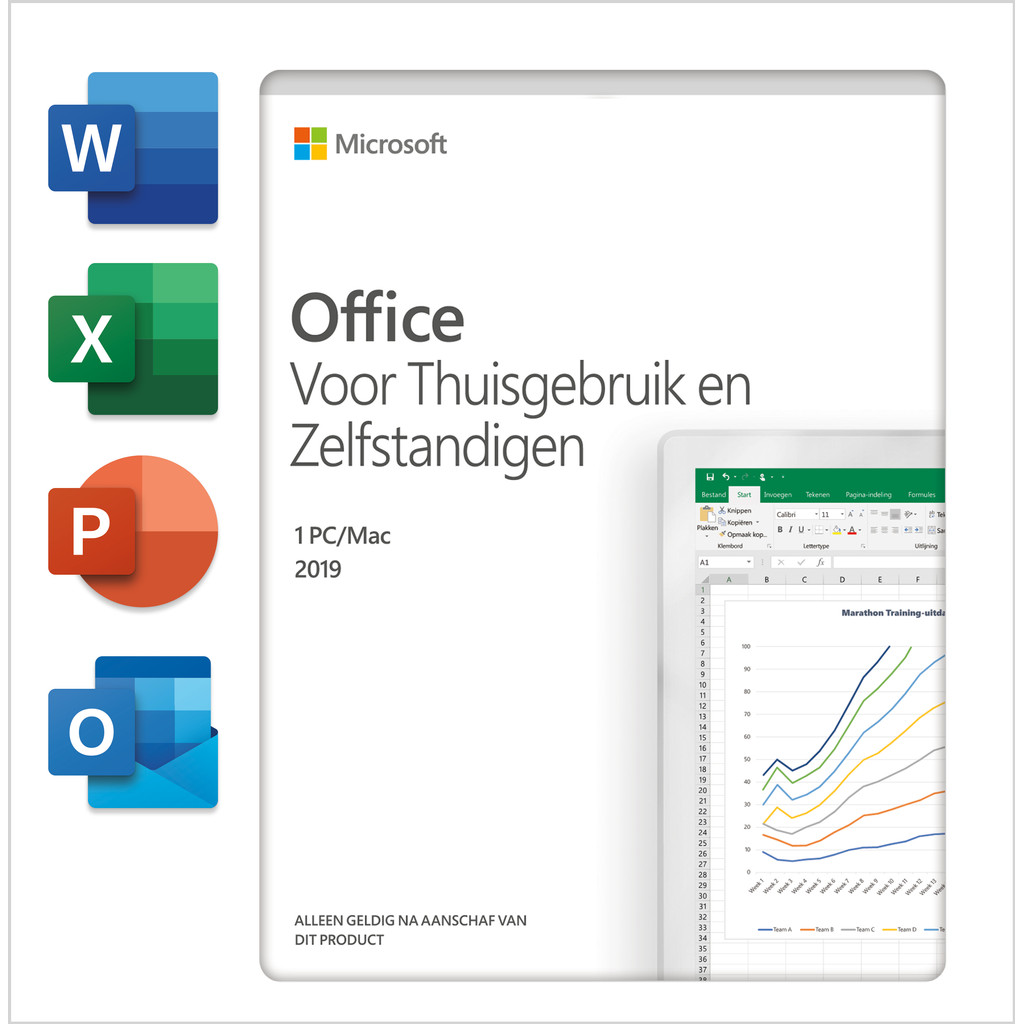 Microsoft Office 2019 NL Thuisgebruik en Zelfstandigen