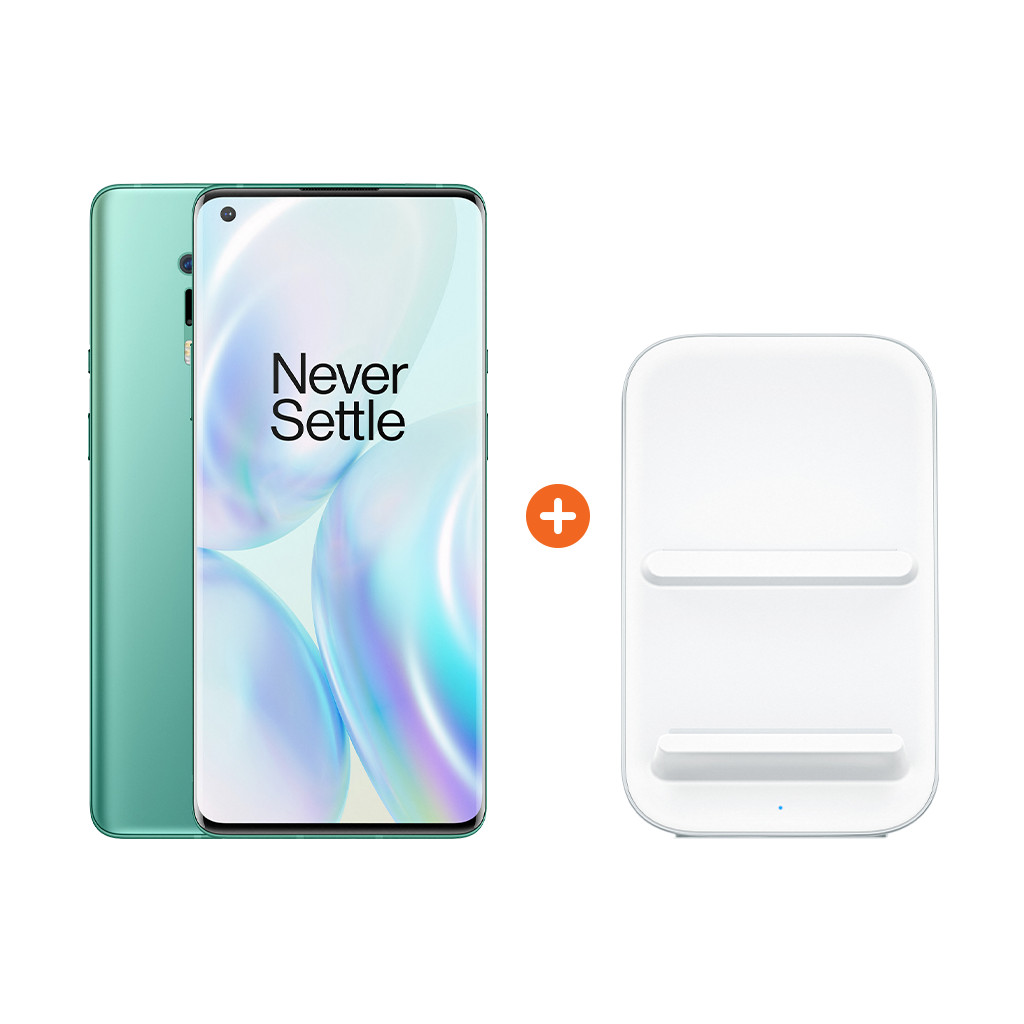 OnePlus 8 Pro 256GB Groen 5G + OnePlus Draadloze Oplader 30W-256 GB opslagcapaciteit 6,78 inch quad hd scherm Android 10