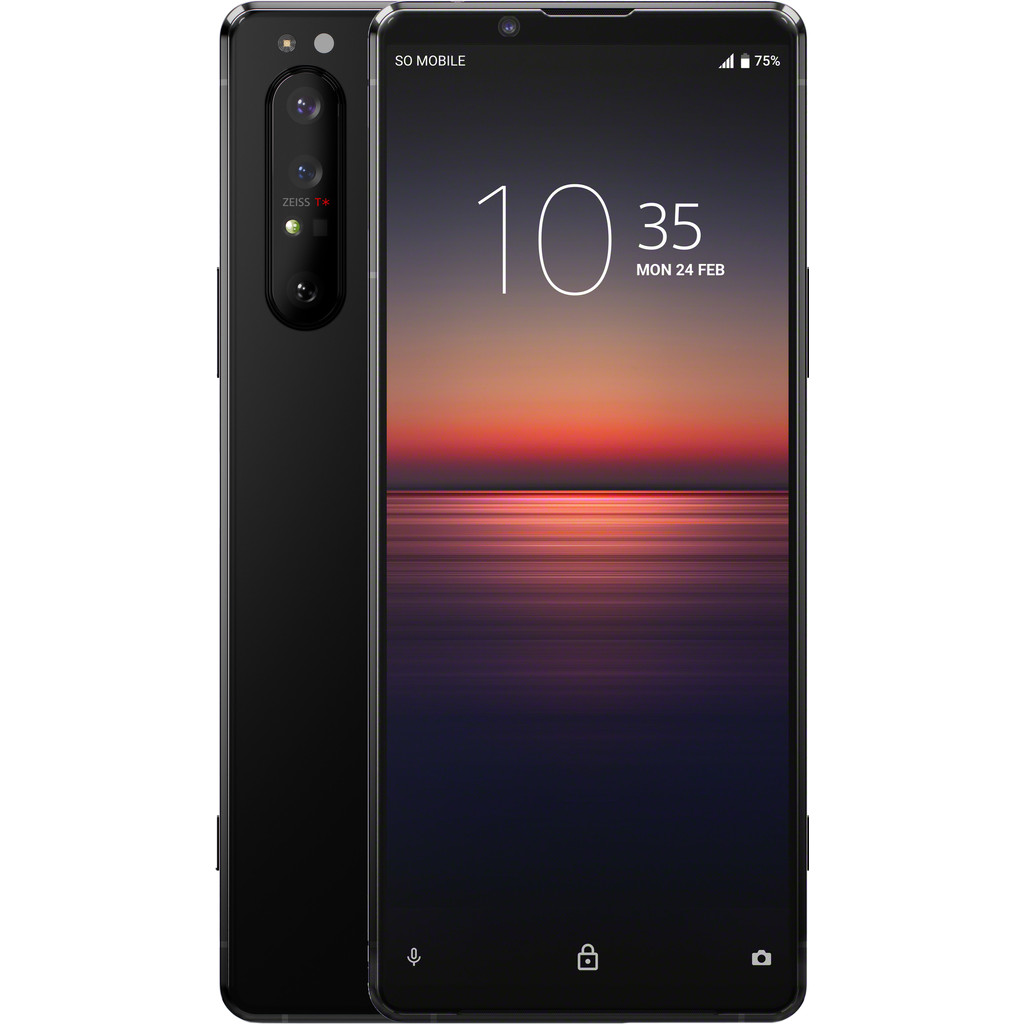 Sony Xperia 1 II 256GB Zwart 5G-256 GB opslagcapaciteit 6,5 inch 4K scherm Android 10