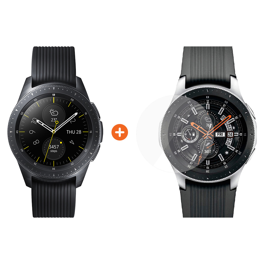 Samsung Galaxy Watch 42mm Midnight Black PanzerGlass Screenprotector Glas